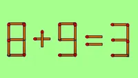 Test IQ | Ecuația 8+9=3 poate fi rezolvată dacă muți un singur băț. Ai găsit rezolvarea?