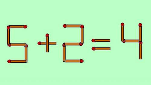 Test IQ cu chibrituri | Corectați 5 + 2 = 4, mutând un singur băț
