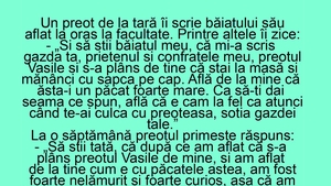 BANCUL ZILEI | "E la fel ca atunci când te-ai culca cu preoteasa"