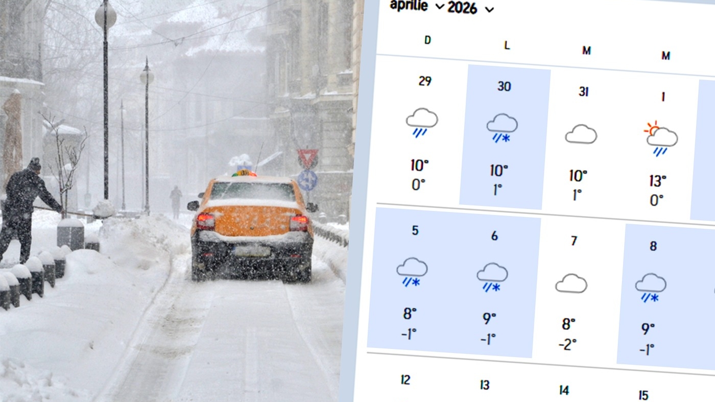 Vortex polar. Prognoză aprilie 2026: Ninsori viscolite ca în mijlocul iernii, în România, potrivit meteorologilor Accuweather