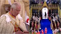 VIRAL | Apariție bizară la încoronarea Regelui Charles al III-lea. Silueta a fost denumită de internauți „moartea cu coasa”