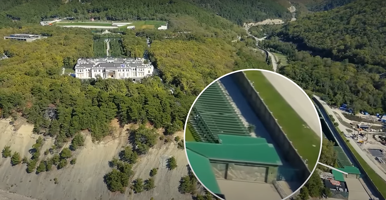 Palatul lui Putin de la Marea Neagră / sursă foto: captură video Youtube