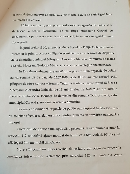 Acesta este raportul integral cu privire la lipsa de intervenție a autorităților pentru salvarea Alexandrei! Unchiul ei acuză doi politicieni