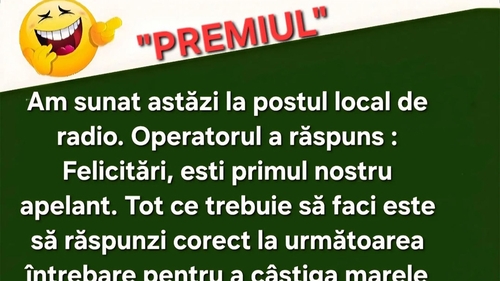 Bancul sfârșitului de săptămână | Premiul de la radio