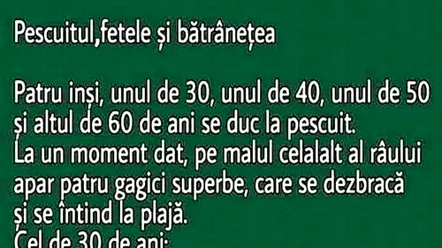 BANCUL ZILEI | Bărbatul de 30, de 50, de 50 și de 60 de ani