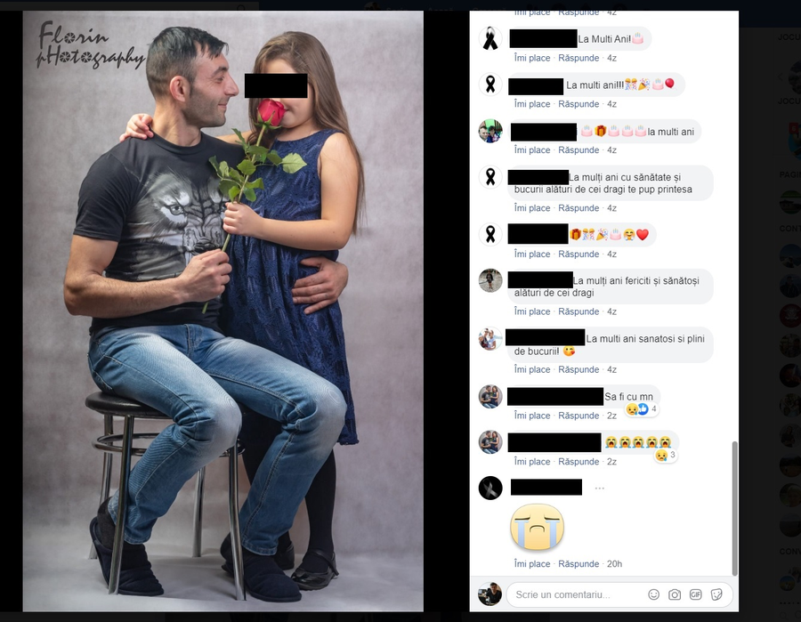 Florin nu a mai apucat să își sune fetița pentru a-i ura 