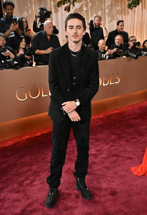 Timothee Chalamet arriving at the 83rd Annual Golden Globes held at the Beverly Hilton Hotel on January 11, 2026 in Beverly Hills, CA. Photo by OConnor-Arroyo / AFF/ABACAPRESS.COM