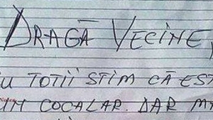 Viralul saptamanii! Mesaj pentru vecinul care nu a iesit la deszapezire