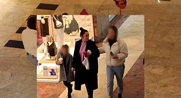Cum am filmat-o pe Andra în forfota din mall. Soția lui Măruță a ieșit cu “bodyguarzii” la shopping