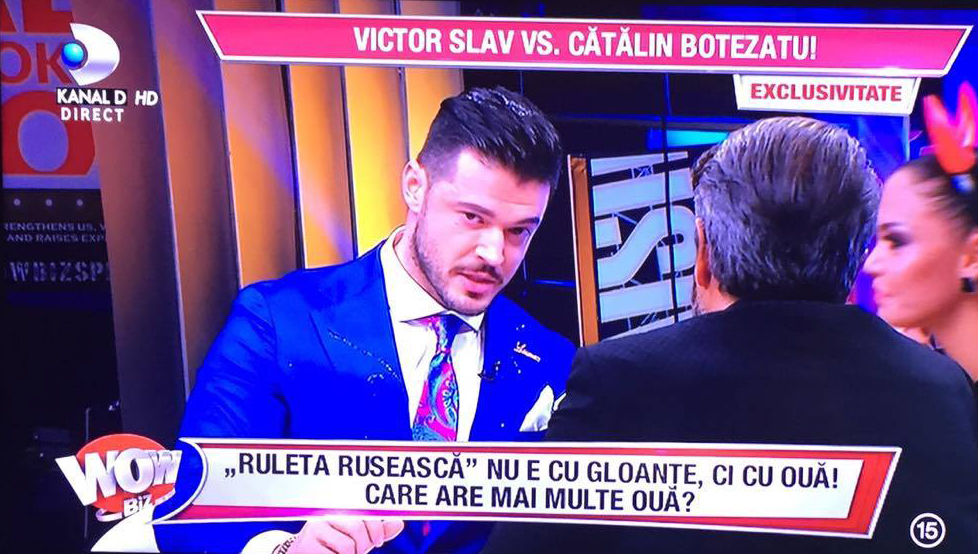 Cătălin Botezatu şi Victor Slav, faţă în faţă! Ce a dezvăluit designer-ul despre iubitul Biancăi Drăguşanu