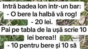 BANCUL ZILEI | Intră badea Ion într-un bar