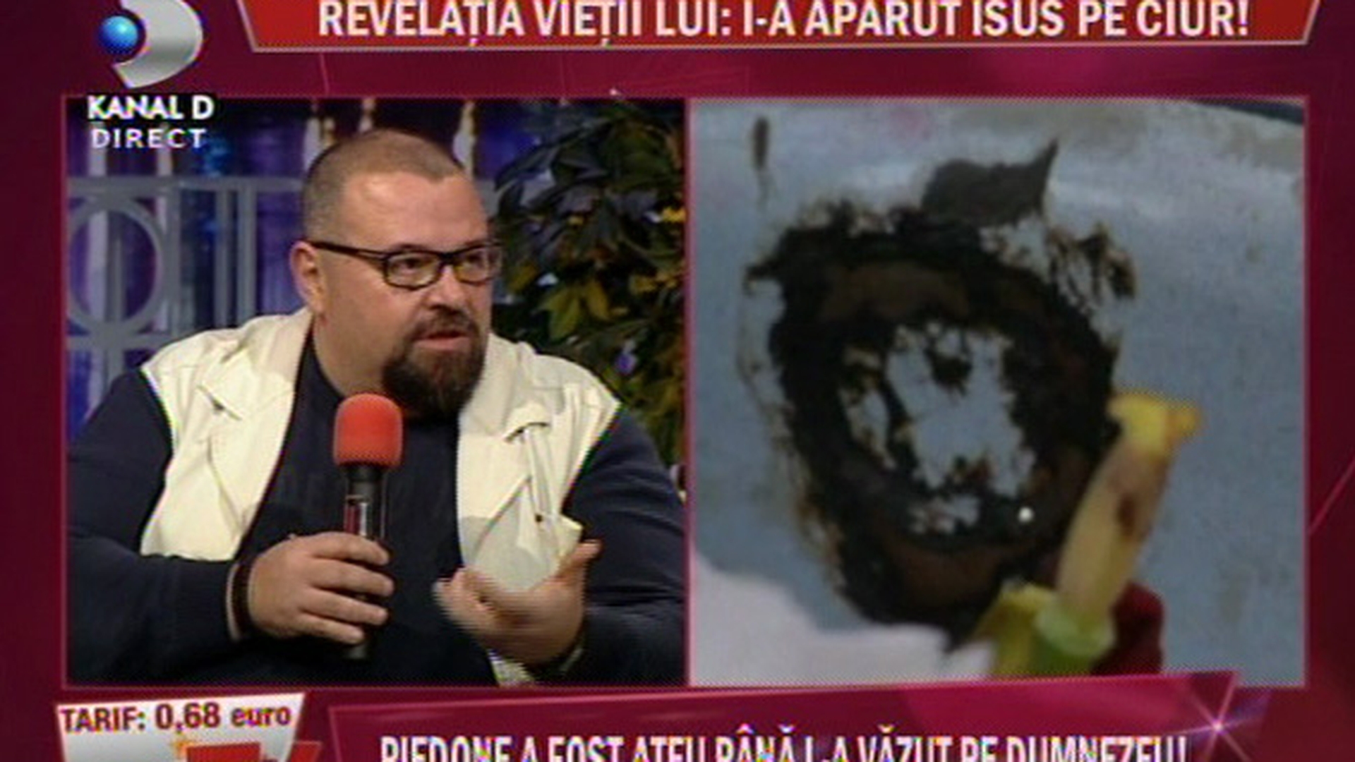VIDEO Minune Dumnezeiasca in viata lui Piedone: imaginea lui Iisus de pe un ciur ruginit l-a schimbat din ateu in credincios! Vezi cum sita de 25.000 de euro i-a adus prosperitate