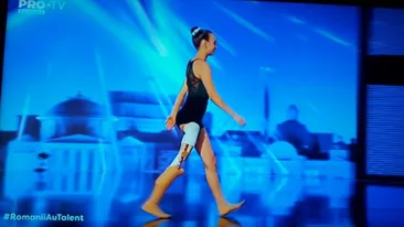 Românii au talent, sezonul 9. O gimnastă cu proteză la piciorul drept i-a cutremurat pe jurații show-ului de la Pro TV.