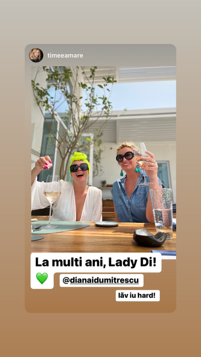 Urări pentru Diana Dumitrescu de ziua sa de naștere. Foto: Instagram