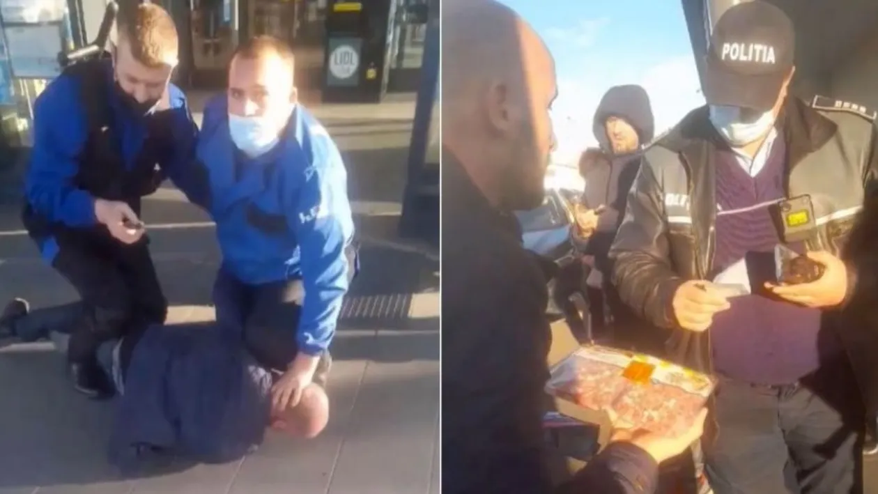 Un bărbat s-a plâns într-un magazin că a fost înșelat, iar agenții de pază l-au călcat pe gât