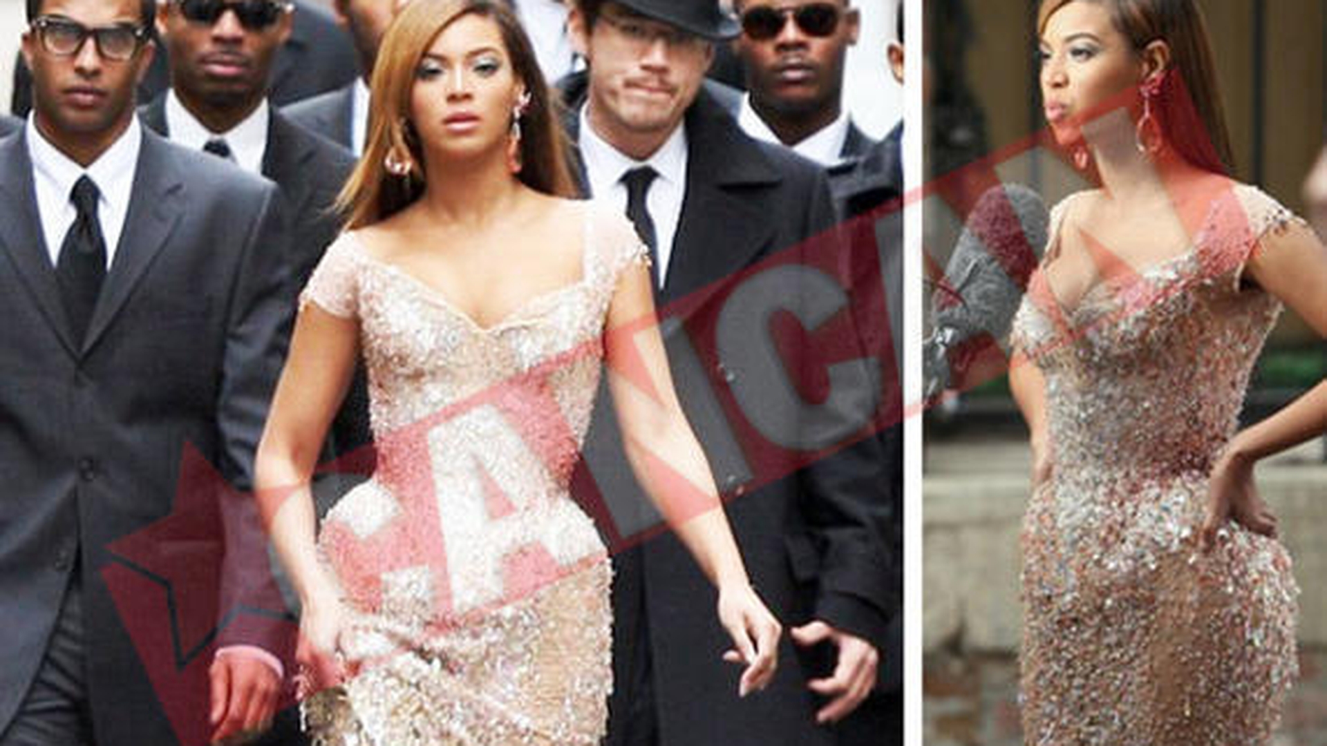 Beyonce da pe afara din corset