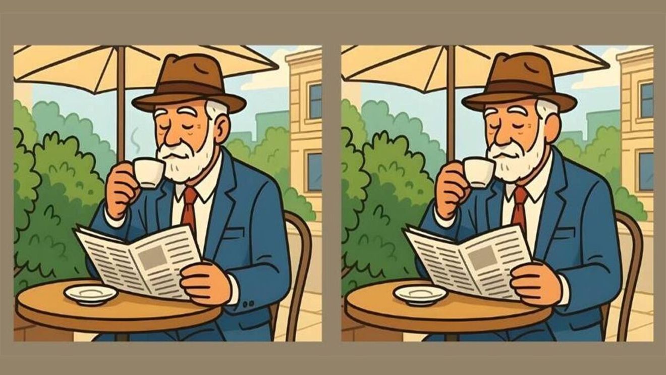 Test de perspicacitate | Identificați toate diferențele dintre acești doi pensionari. Câte ați găsit?