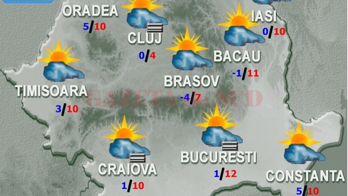 VREMEA în WEEKEND, 17 - 18 februarie 2018, în BUCUREȘTI și în țară! Care sunt temperaturile maxime