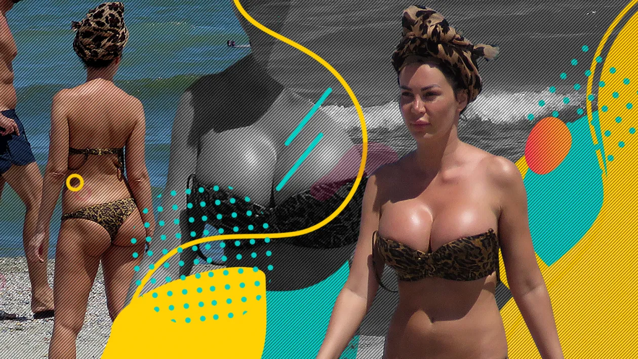 Bianca Pop a apărut pe plajă într-un costum de baie minuscul