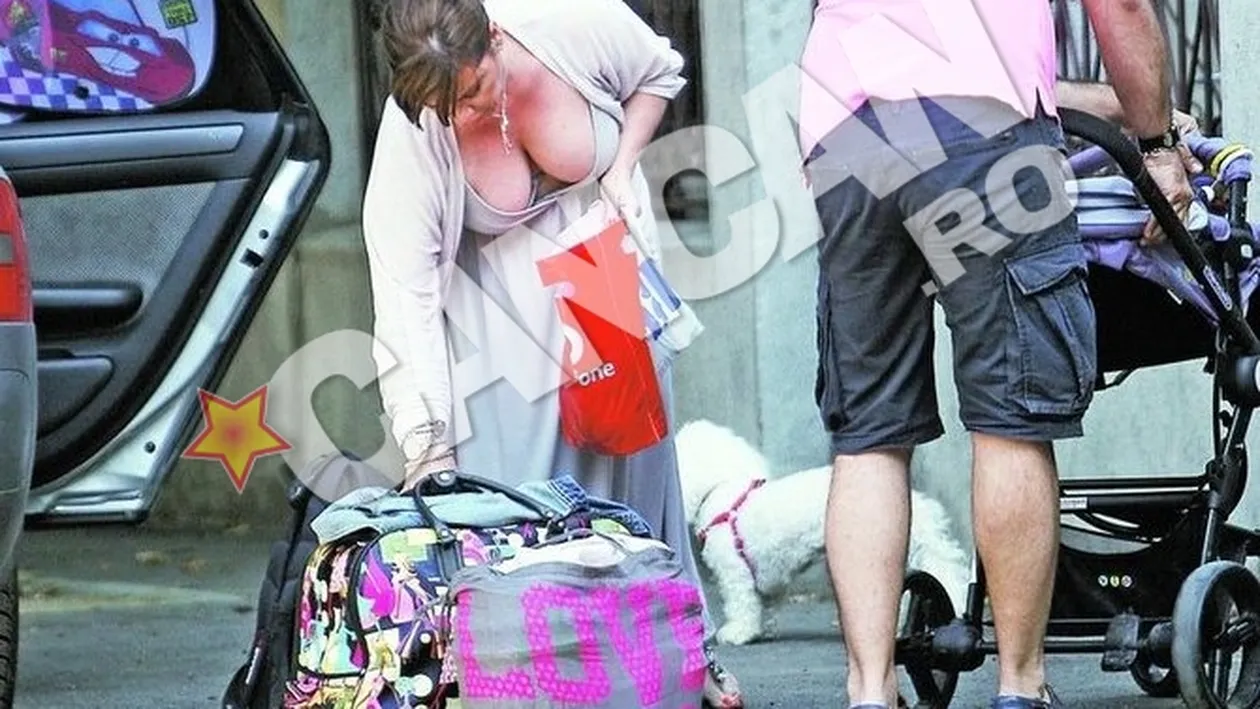 Nu e usor sa fii mama si sotie.Luminita isi cara cu greu bustul si bagajele