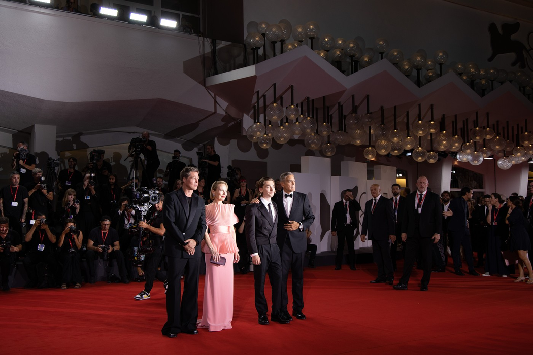 Brad Pitt, Amy Ryan, Austin Abrams, George Clooney. Foto: Profimedia