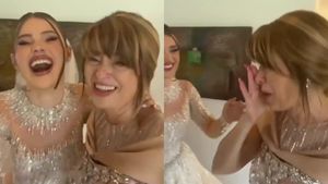 Cum s-a îmbrăcat soția lui Mugur Mihăescu la nunta fiicei sale. Soacra mică, apariție demnă de covorul roșu!