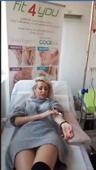 FOTO / Raluca de la „Bambi”, cu branulă în mână în cabinetul medicului: „Am leşinat”. Ce i s-a întâmplat artistei