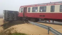 Accident grav în Timiș! Un camion a fost lovit în plin de un tren. Circulația a fost oprită