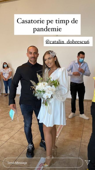 Oana Radu s-a casătorit cu antrenorul de fitness Cătălin Dobrescu! Ce rochie de mireasă a purtat în ziua cununiei civile