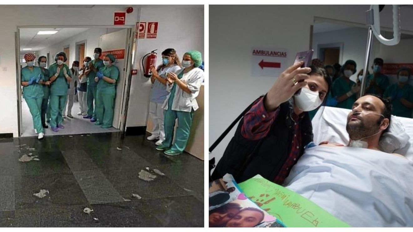 Imaginea unei mame românce care stă în genunchi în fața medicilor, premiată în Spania: „Arată cele mai bune sentimente. O poveste care a ajuns la sufletele noastre”. FOTO