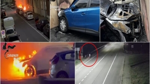 Un român de 25 de ani a dat foc la 33 de mașini și scutere în Milano. Polițiștilor le-a spus că a ieșit la fumat