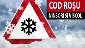 Avertizare MAE: Coduri roșu și portocaliu de ninsoare în perioada 24-25 ianuarie