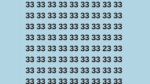 Test de perspicacitate | Nu toate numerele din imagine sunt 33. Care este cel diferit?