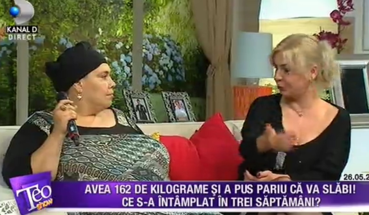 Aşa arăta Ioana Tufaru în urmă cu trei săptămâni, atunci când a promis că va slăbi