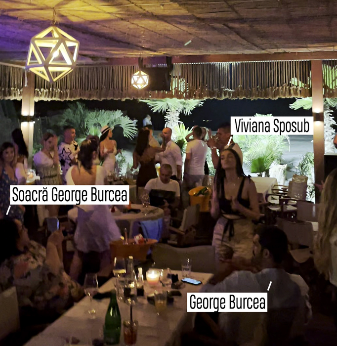 Atmosferă de sărbătoare în club, pentru trio-ul format din George, Viviana și mama soacră