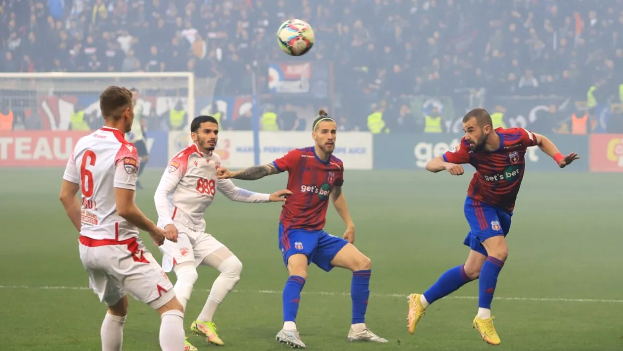 Steaua a câștigat derby-ul cu Dinamo. Roș-albaștrii au urcat pe primul loc al Ligii a 2-a