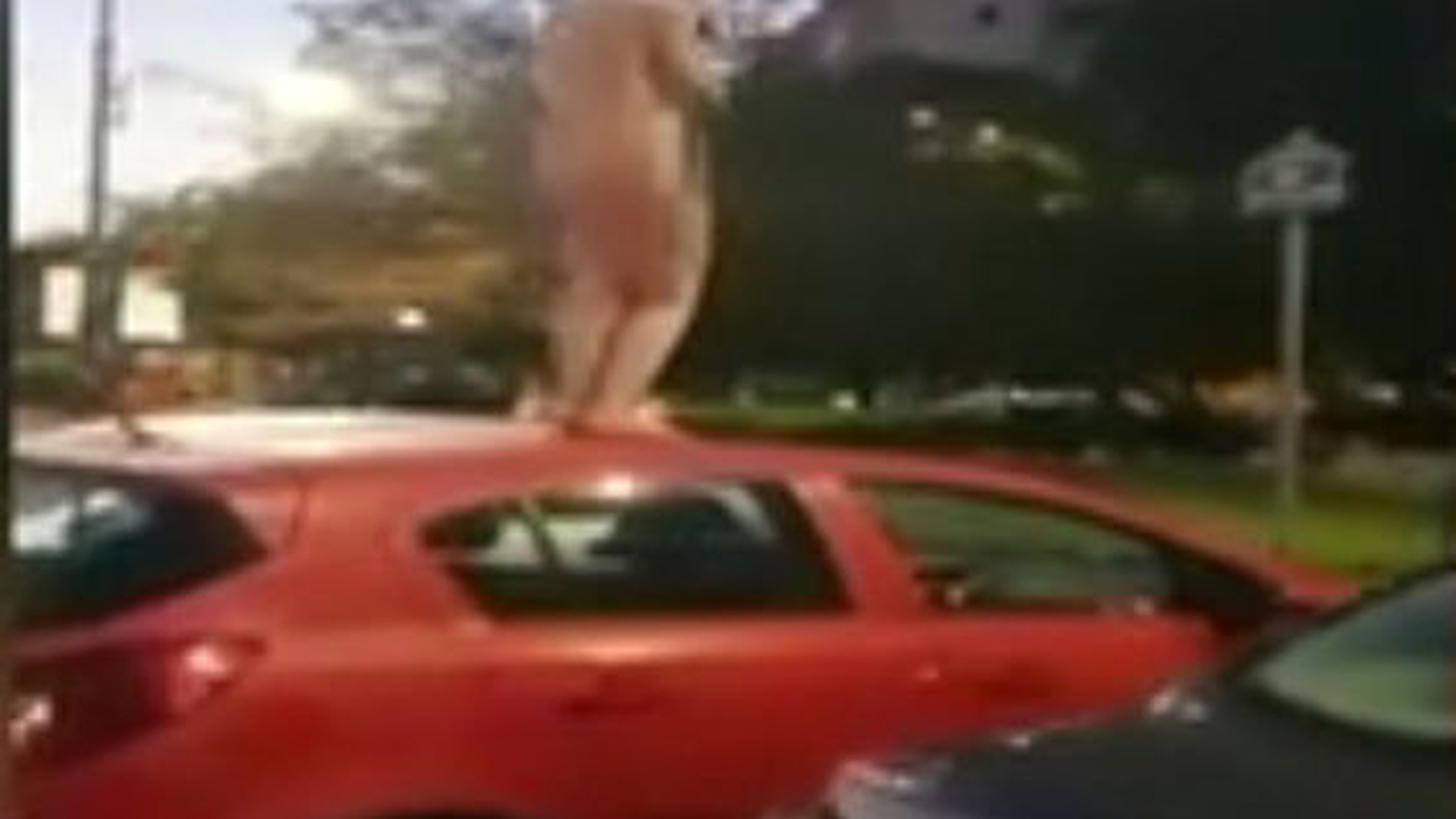 Scene şocante în Bucureşti! O tânără s-a dezbrăcat în pielea goală şi a oferit un show de zile mari pe o maşină