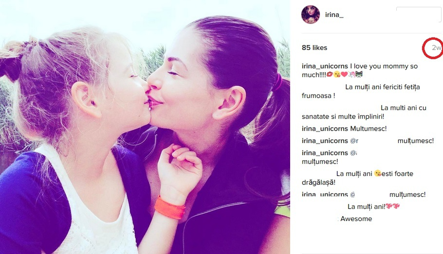 Irina Columbeanu şi-a deschis cont pe Instagram, unde vorbeşte cu Monica şi Ramona Gabor