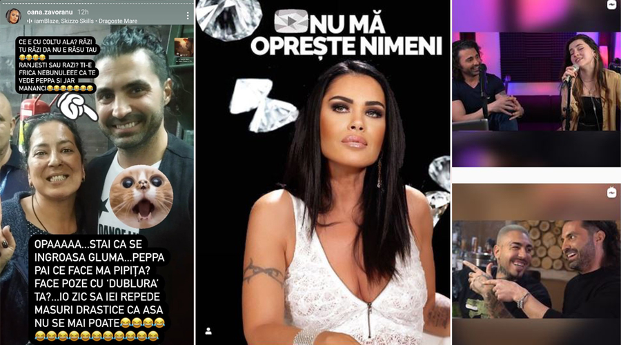 Oana Zăvoranu a publicat o fotografie în care Pepe apare alături de Floricica Dansatoarea. Querida a comparat-o pe Oana Roman cu fosta concurentă de la “iUmor” © Instagram Stories / Instagram 