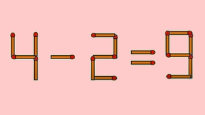 Test IQ exclusiv pentru genii | 4 - 2 = 9 este greșit. Pentru a corecta egalitatea, mutați un singur chibrit