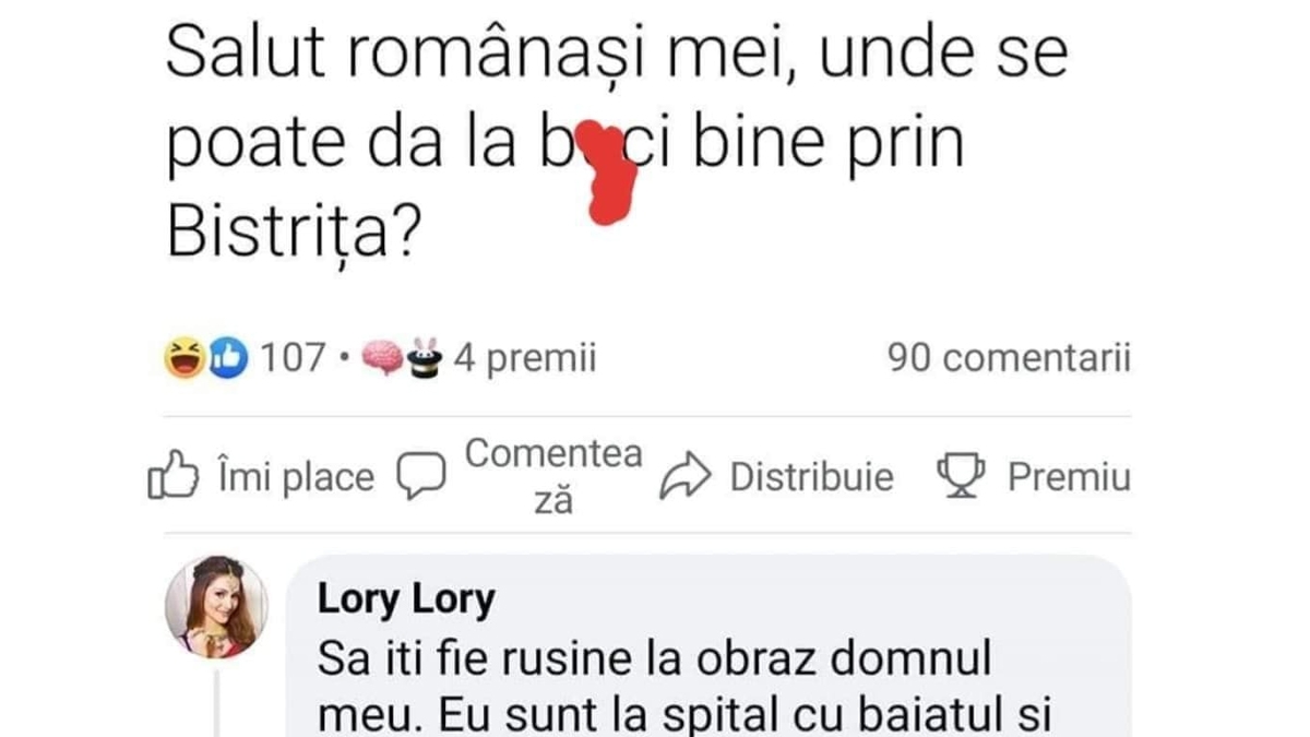 BANC | "Salut românașii mei, unde se poate da la b**i bine prin Bistrița?" Ce comentariu i-a lăsat nevasta