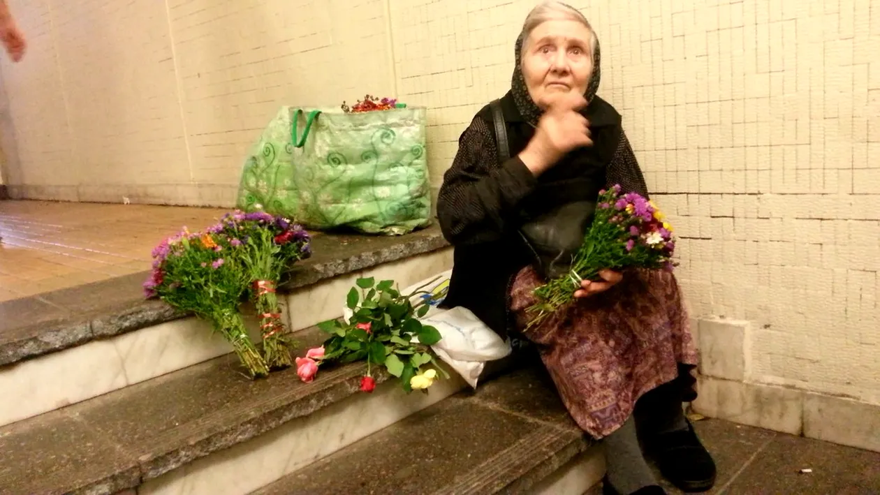Am crezut ca imi vine rau! Vezi ce MINUNE i s-a intamplat profesoarei care vinde flori la metrou!