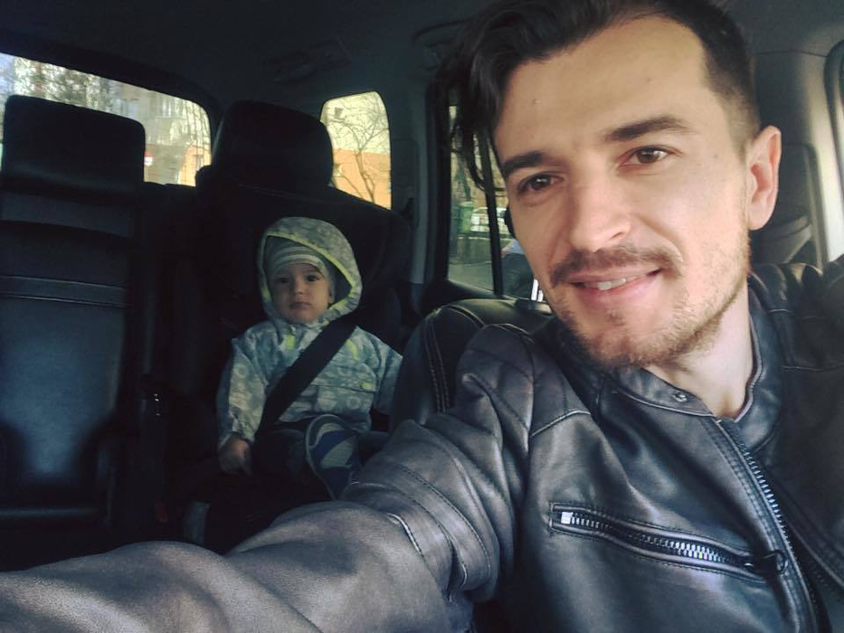 Radu Sîrbu, împreună cu fiul lui, David
