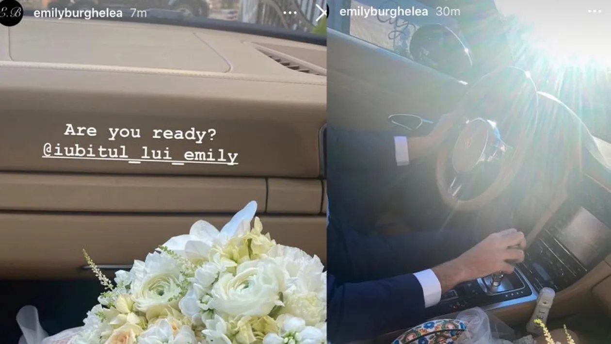 Emily Burghelea s-a măritat! ”Ești pregătit?” Primele imagini cu cei doi la costum și rochie de mireasă