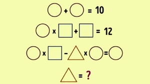 Test de logică | Rezolvați ecuația și găsiți valoarea triunghiului!