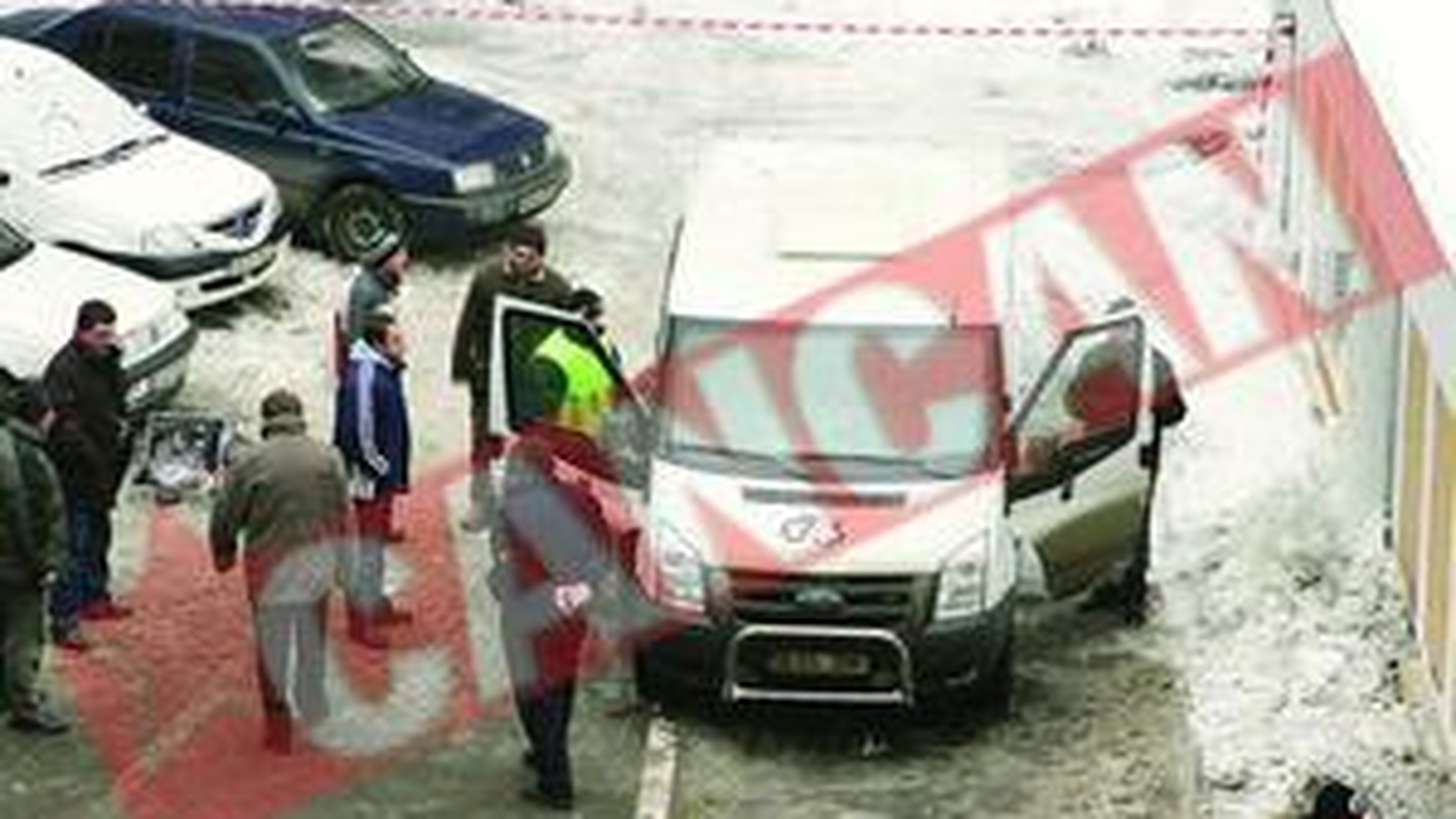 Soferul unei masini de valori, impuscat langa Guvern