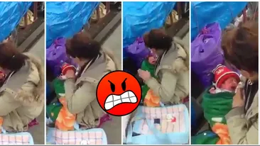 Cersetoarea care nu merita sa fie mama. Ce ii face nou-nascutului cu care sta pe strazi. VIDEO revoltator