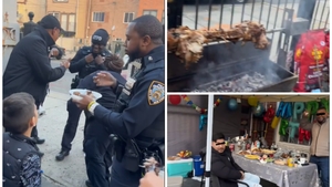 Polițiștii din New York, celebrii NYPD, au încins grătarul cu românii! Au venit să le dea amendă, dar au rămas la petrecere