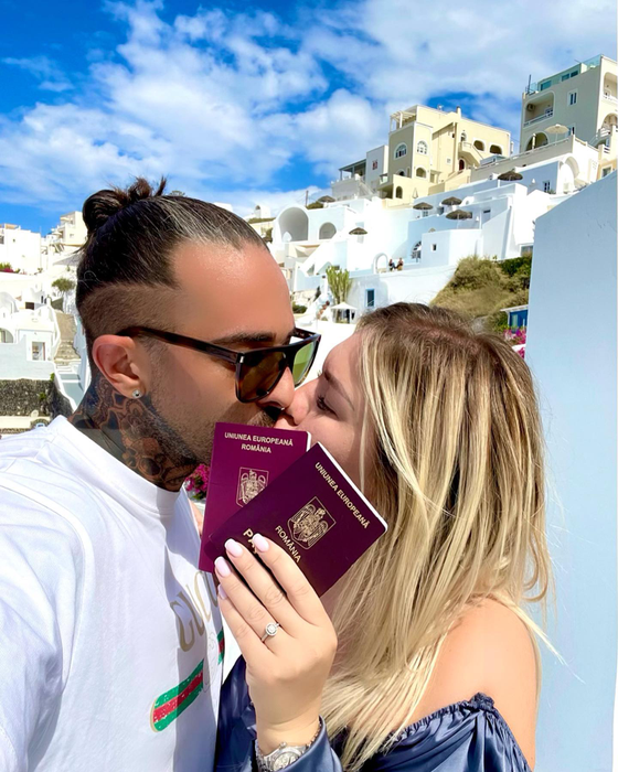 Cornel Oană și-a cerut iubita în căsătorie, în Santorini / Sursă foto: Facebook