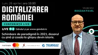 Conferință Live ”DIGITALIZAREA ROMÂNIEI” – Luni 26 aprilie de la ora 10.00, cu participarea Ministrului Cercetării, Inovării și Digitalizării